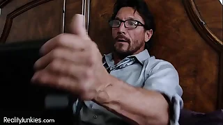 Foul-smelling my Step-Daddy Jerking his Cock to Teen Porn&excl;